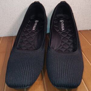 Vivaia Square-Toe Wedge Women's US 7 EU 37.5 Margot Wedge Pro Black Comfort Pump